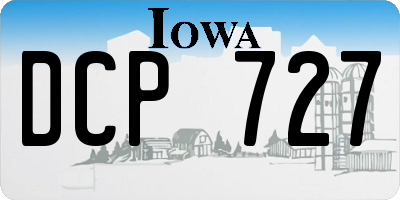 IA license plate DCP727