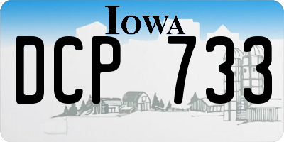 IA license plate DCP733