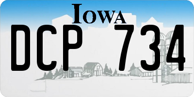 IA license plate DCP734