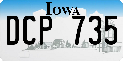 IA license plate DCP735