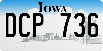 IA license plate DCP736