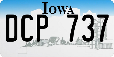 IA license plate DCP737