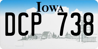 IA license plate DCP738