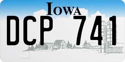 IA license plate DCP741