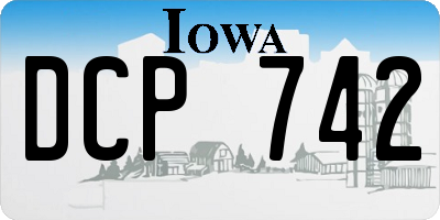 IA license plate DCP742