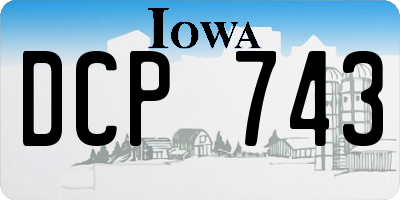 IA license plate DCP743