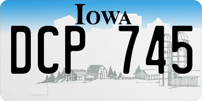 IA license plate DCP745