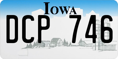 IA license plate DCP746