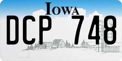 IA license plate DCP748