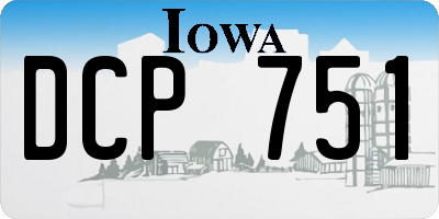 IA license plate DCP751
