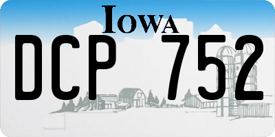 IA license plate DCP752