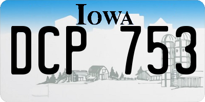IA license plate DCP753