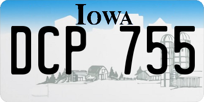 IA license plate DCP755