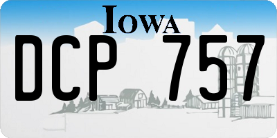 IA license plate DCP757