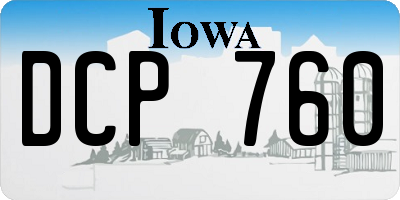IA license plate DCP760