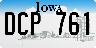 IA license plate DCP761