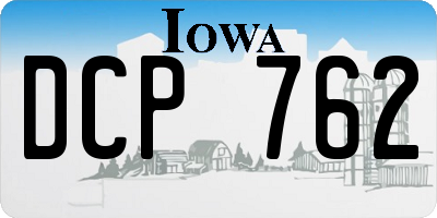 IA license plate DCP762