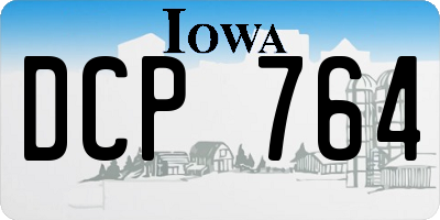 IA license plate DCP764