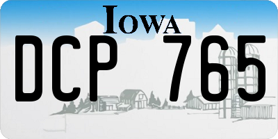 IA license plate DCP765