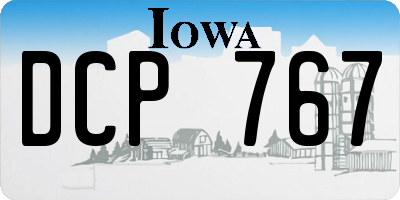 IA license plate DCP767