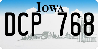 IA license plate DCP768