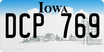 IA license plate DCP769