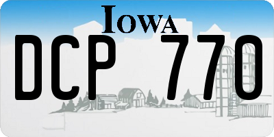 IA license plate DCP770