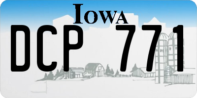 IA license plate DCP771
