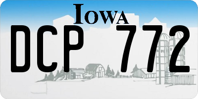 IA license plate DCP772