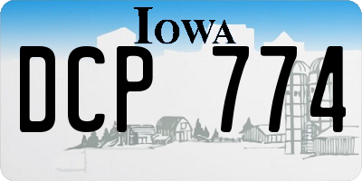 IA license plate DCP774