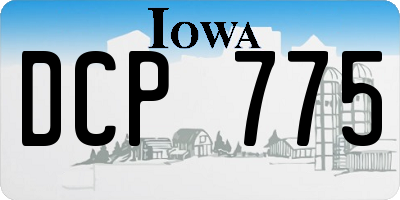 IA license plate DCP775
