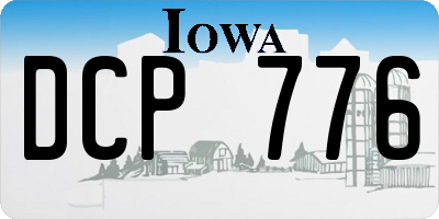 IA license plate DCP776