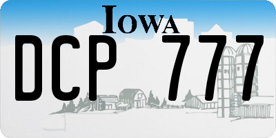 IA license plate DCP777