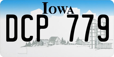 IA license plate DCP779