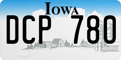 IA license plate DCP780