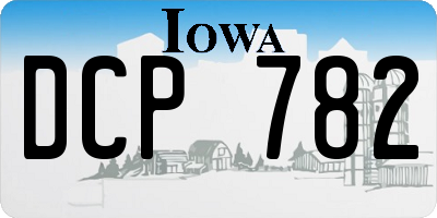 IA license plate DCP782