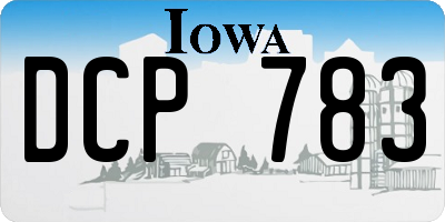 IA license plate DCP783
