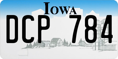 IA license plate DCP784