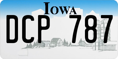 IA license plate DCP787