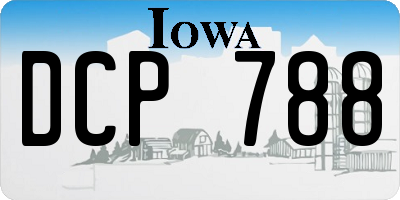 IA license plate DCP788