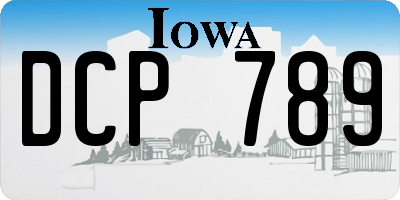 IA license plate DCP789