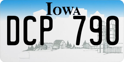 IA license plate DCP790