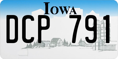 IA license plate DCP791