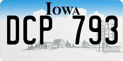 IA license plate DCP793