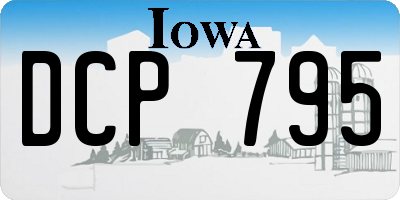 IA license plate DCP795