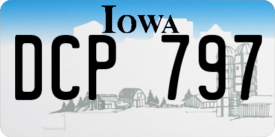 IA license plate DCP797