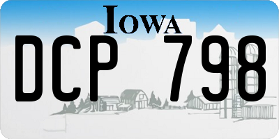 IA license plate DCP798