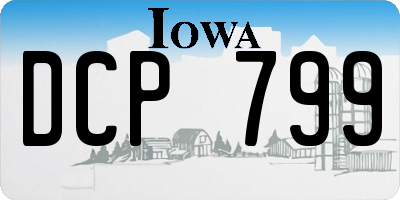 IA license plate DCP799