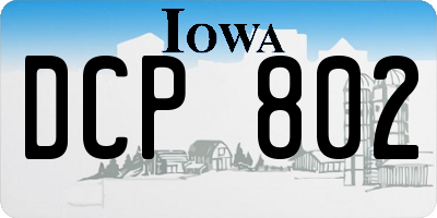 IA license plate DCP802