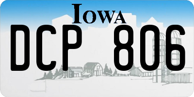 IA license plate DCP806